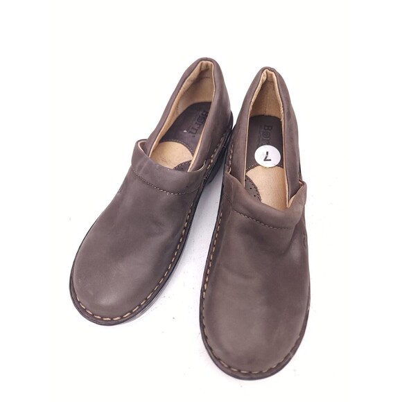 Born Size 7 M Brown Clog Shoes Leather Women B72523 - Picture 6 of 10